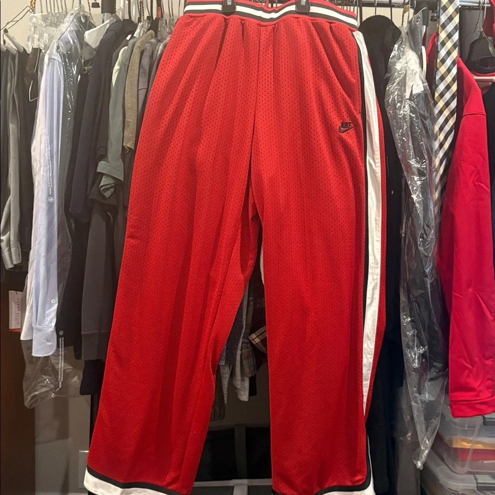Nike Red Mesh Athletic Pants - Picture 3 of 3